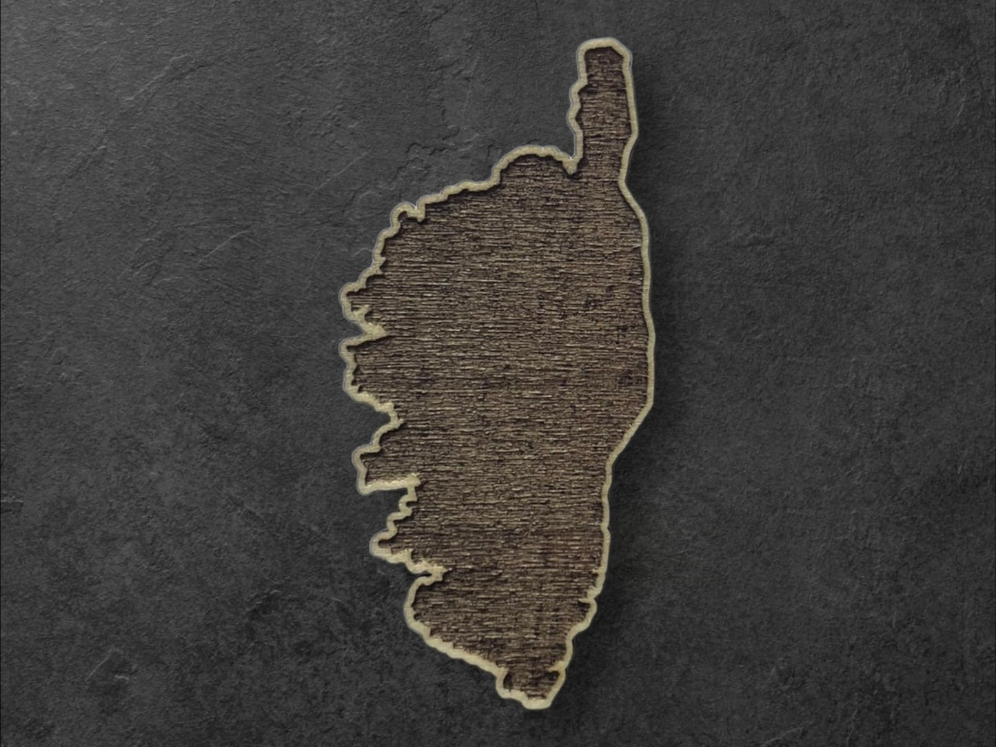 Magnet en Bois - Série Corse - Aimants pour Réfrigérateur en Bois / Magnets pour Frigo - Petit (50 MM) - Sous les Toits de Paris