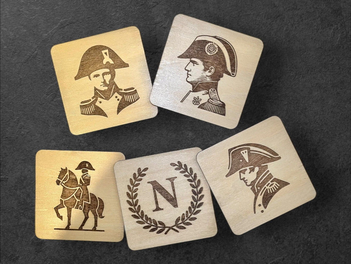 Sous Verres en Bois - Série Napoléon Bonaparte V2 - Cavalier (1) - Sous les Toits de Paris