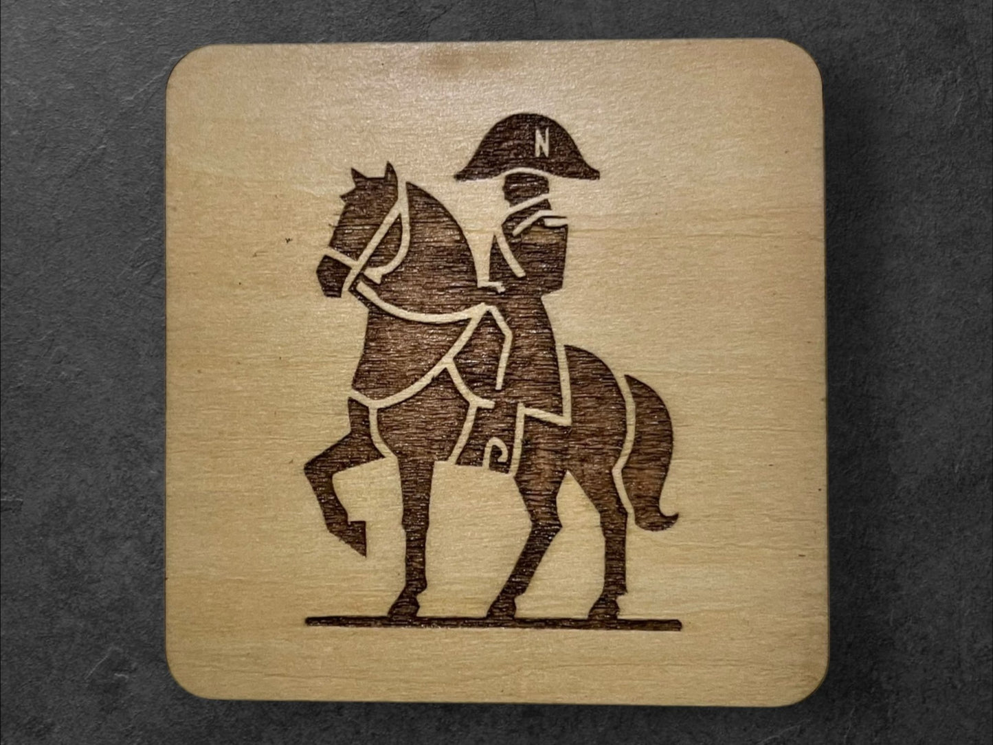 Sous Verres en Bois - Série Napoléon Bonaparte V2 - Cavalier (1) - Sous les Toits de Paris