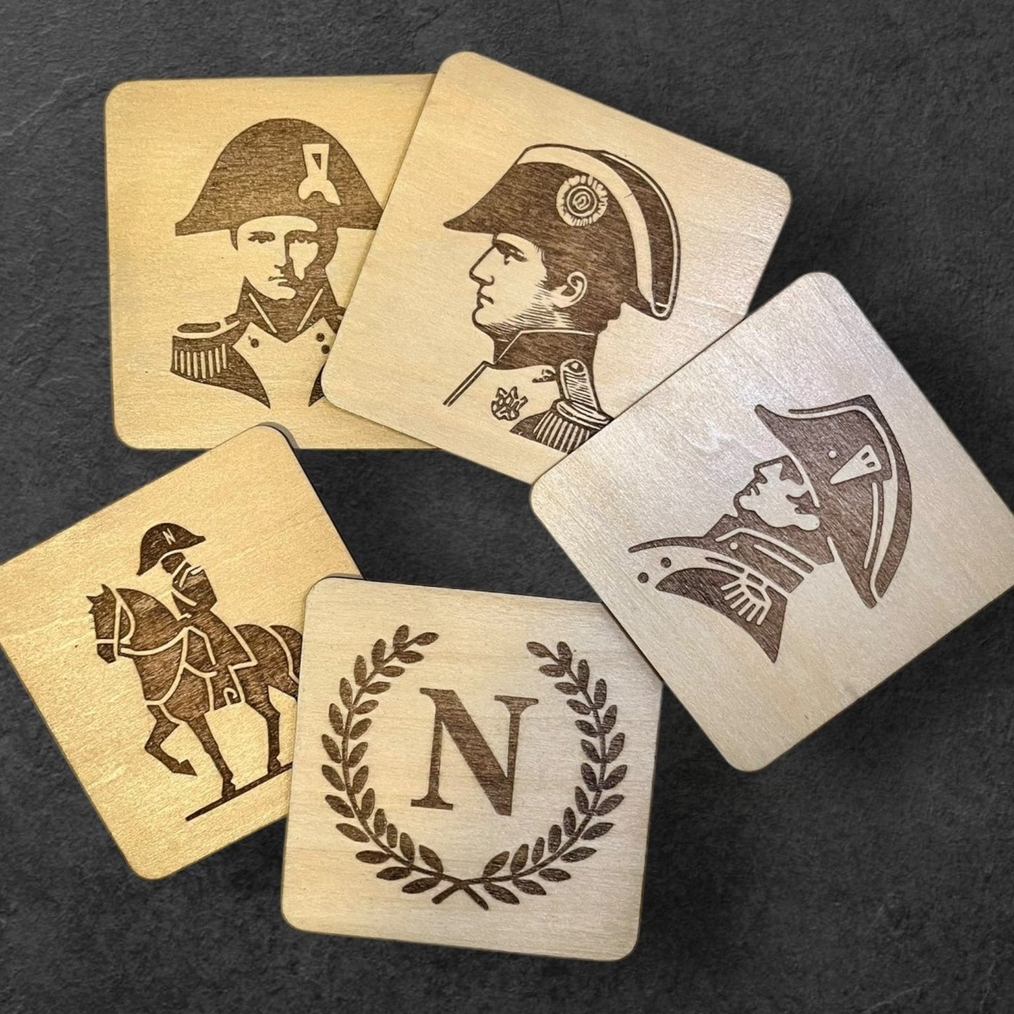 Sous Verres en Bois - Série Napoléon Bonaparte V2 - Cavalier (1) - Sous les Toits de Paris