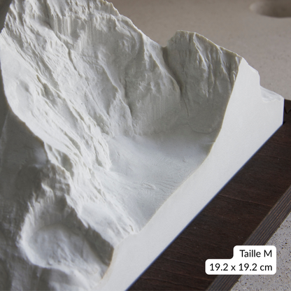 Carte en Relief du Mont Cervin - Topographie de la Vallée de Zermatt