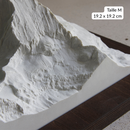 Carte en Relief du Mont Cervin - Topographie de la Vallée de Zermatt