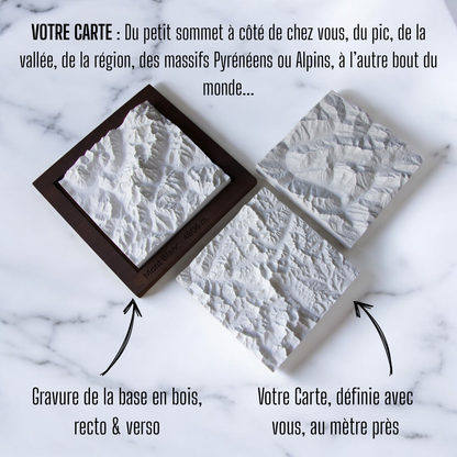 Carte en Relief Personnalisée - Topographie de Votre Montagne, Vallée ou Région