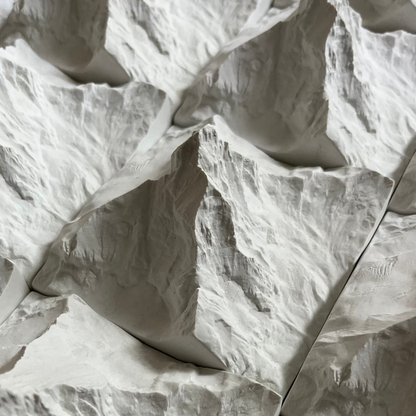 Carte en Relief du Mont Cervin - Topographie de la Vallée de Zermatt