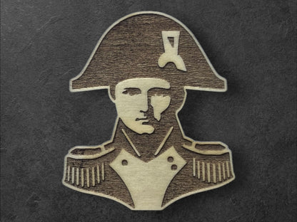 Magnet en Bois - Série Corse - Aimants pour Réfrigérateur en Bois / Magnets pour Frigo - Napoléon