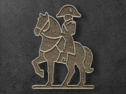 Magnet en Bois - Série Corse - Aimants pour Réfrigérateur en Bois / Magnets pour Frigo - Napoléon