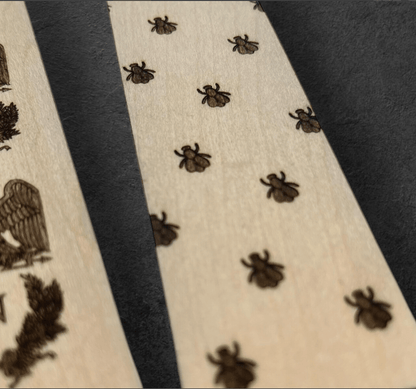 Marque-Pages en Bois - Napoléon Bonaparte, Signature, Premier Empire, Aigle et Abeille Impériale - Contreplaqué de Tilleul